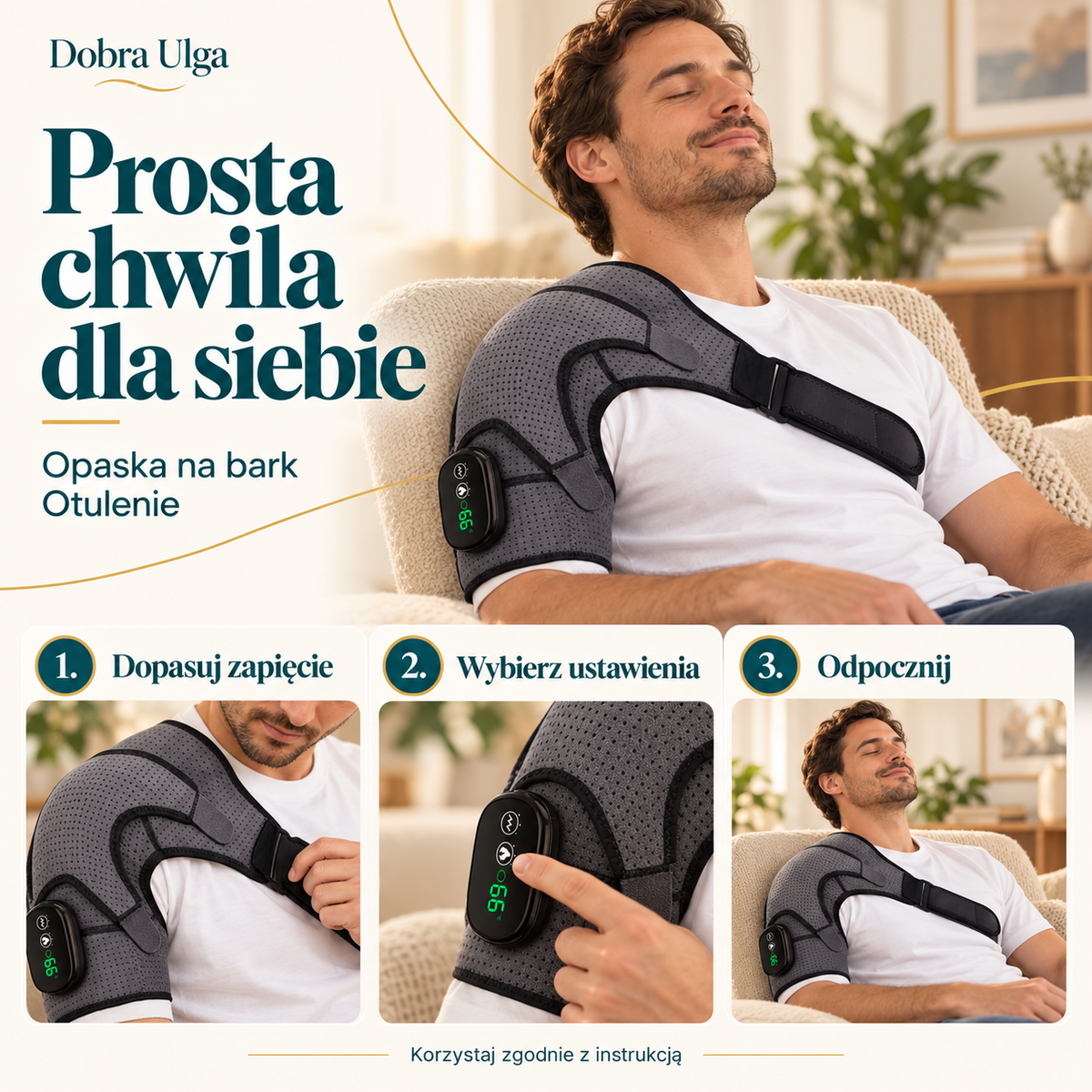 Opaska na bark Otulenie, trzy kroki użycia