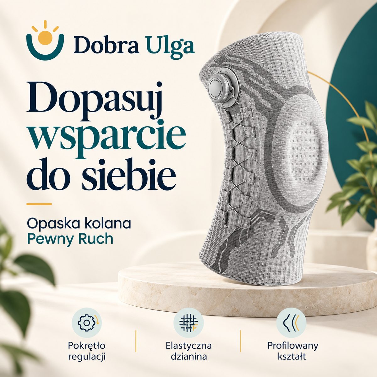 Opaska kolana Pewny Ruch — prezentacja