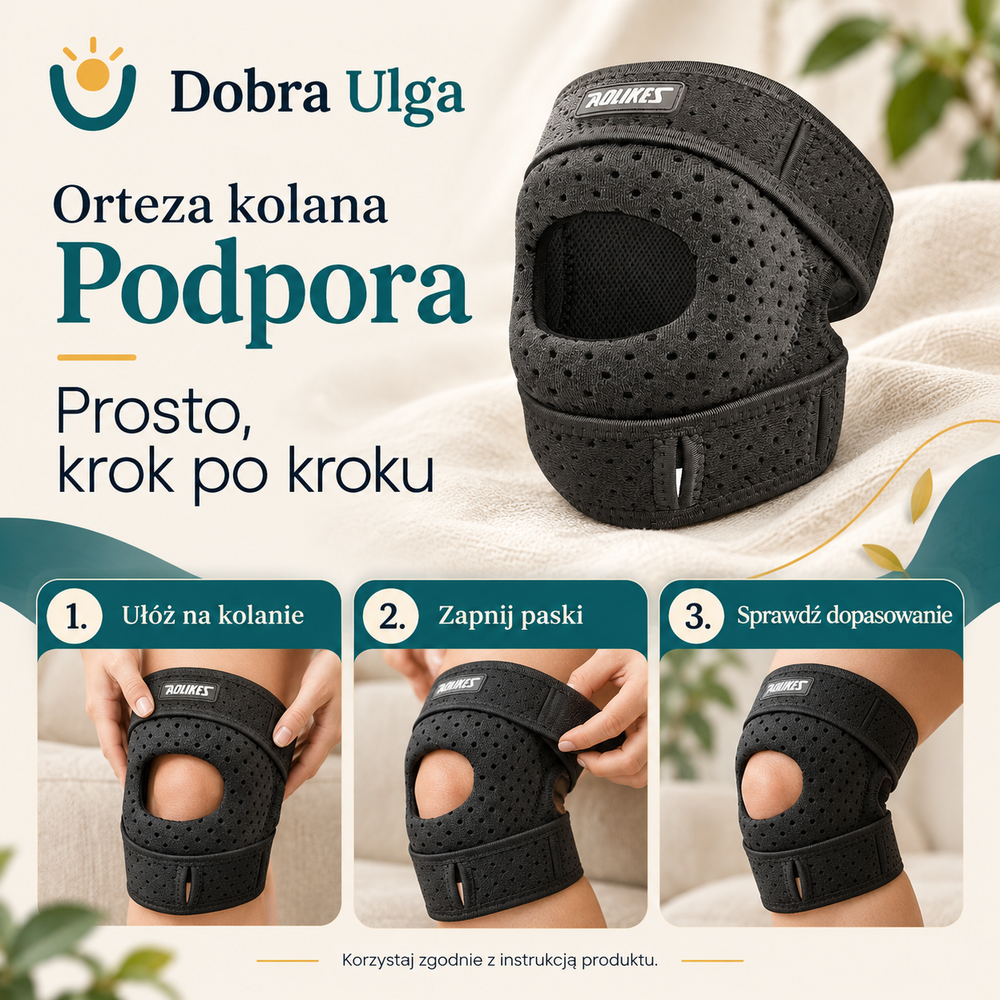 Orteza kolana Podpora — sposób użycia