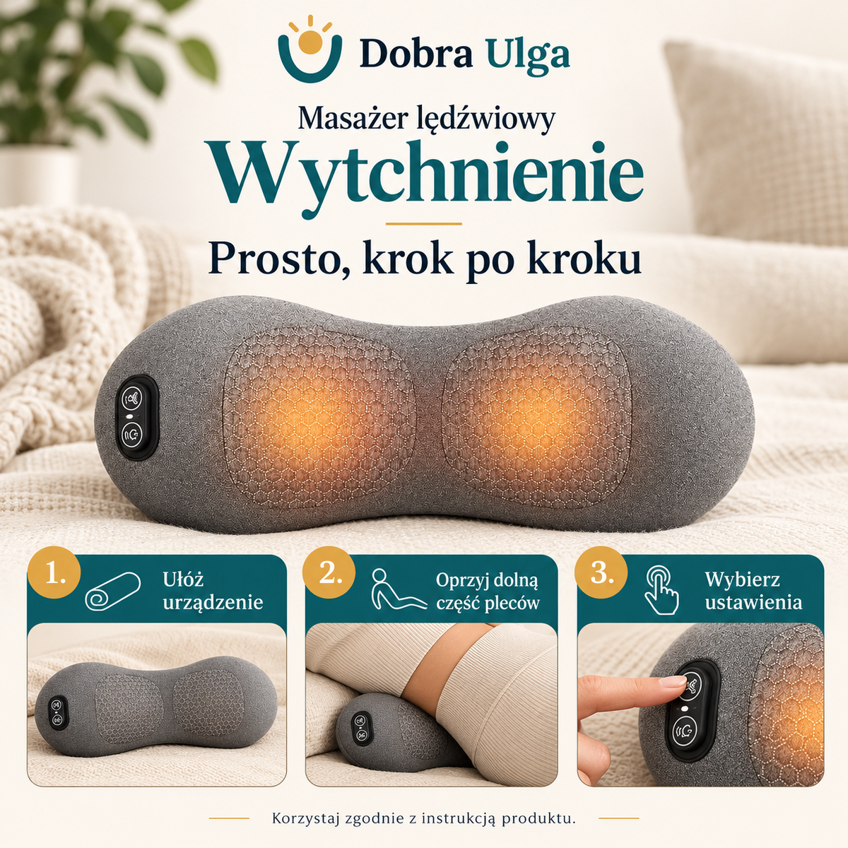 Masażer lędźwiowy Wytchnienie — sposób użycia